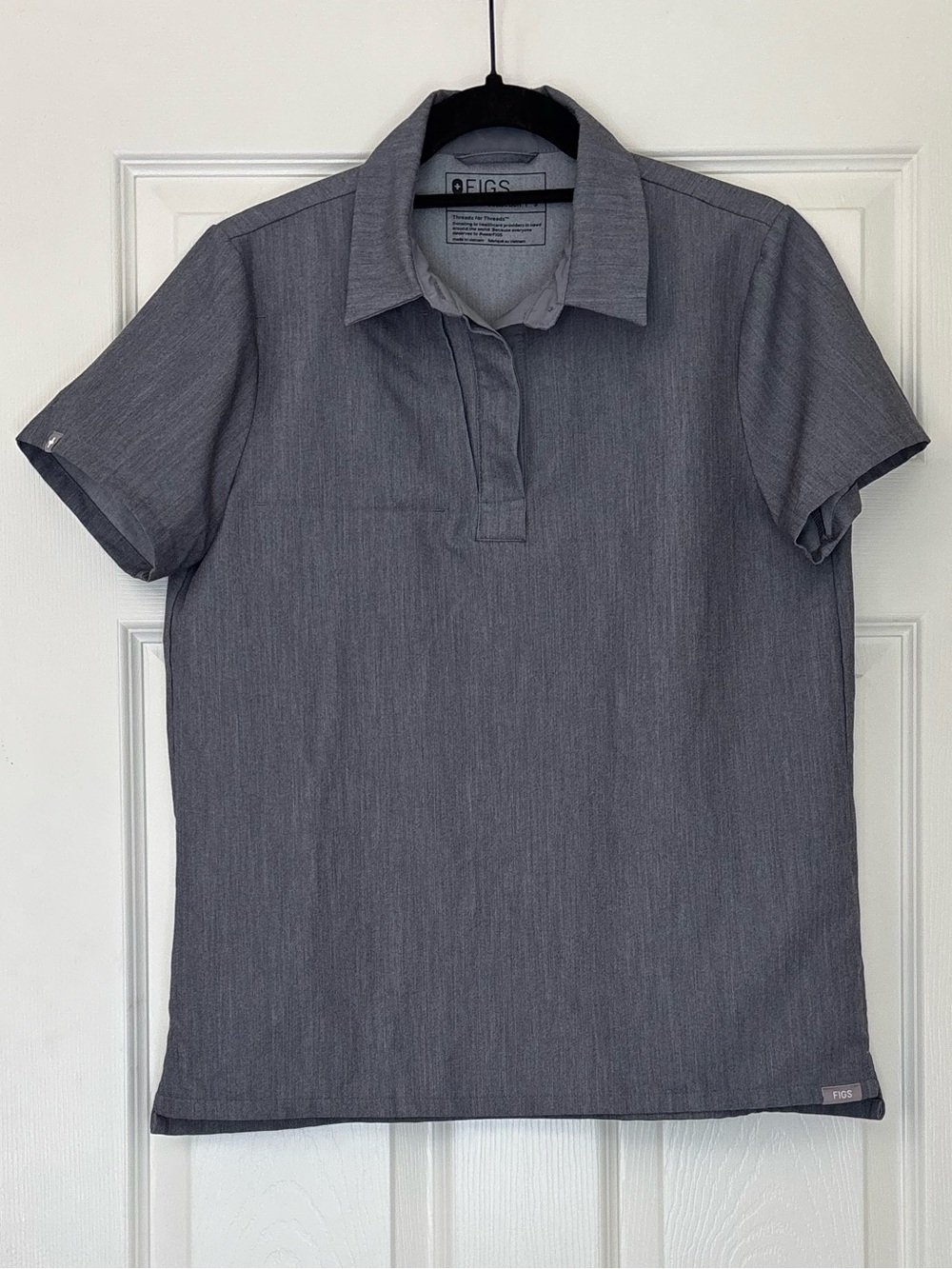 Figs Discontinued Nala Technical Collection Short Sleeve Polo Scrub Top